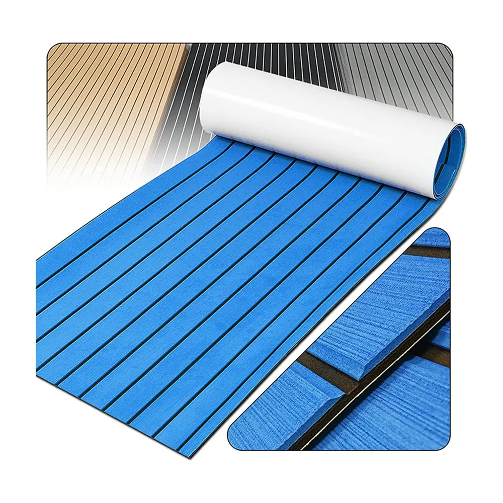 Foam Teak Decking EVA Foam Marine Flooring Faux Boat Decking Sheet Accessories Marine Blue 450X2400mm G