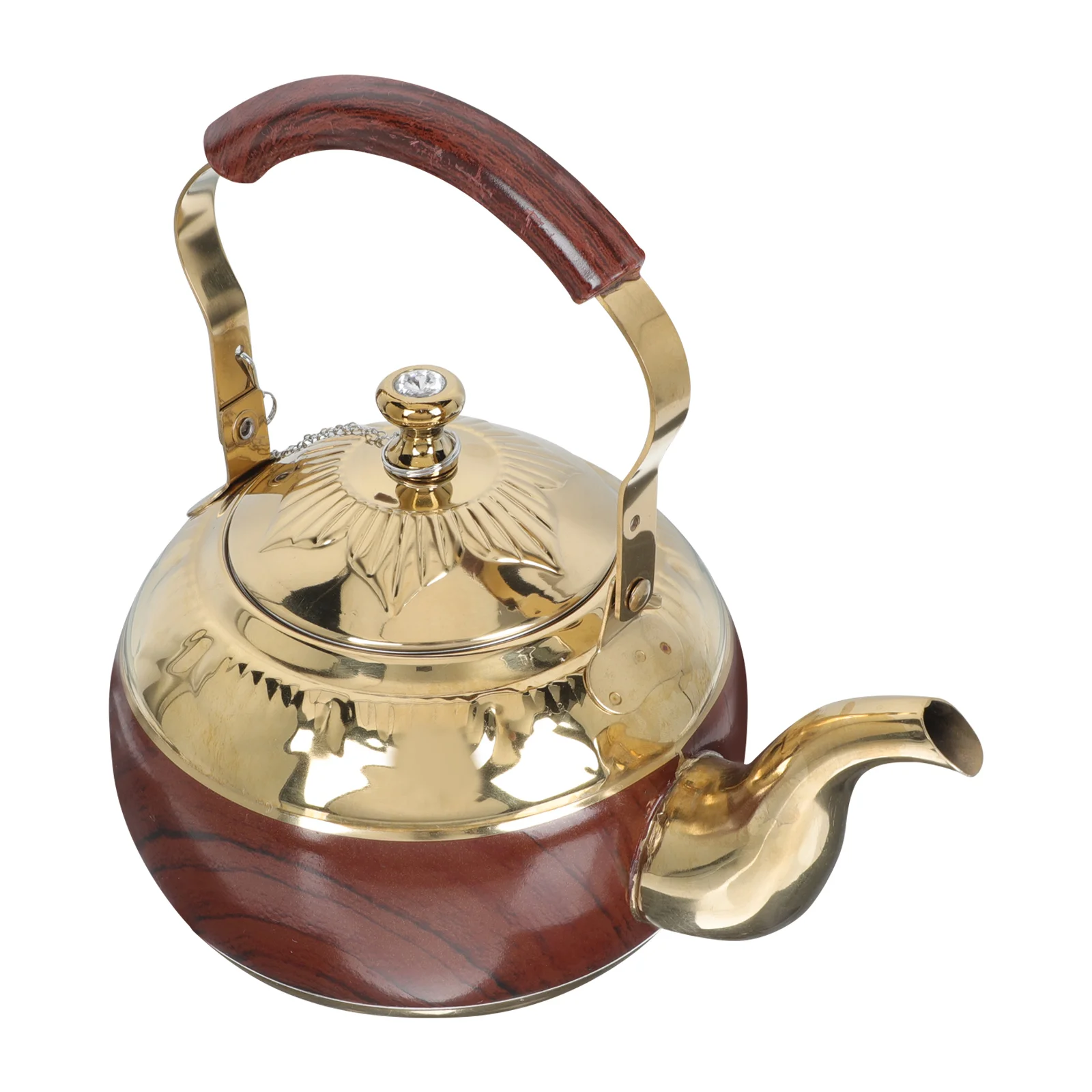 

Stainless Steel Kettle Handheld Tea Pot Heating Vintage Teapot Heat-resistant Metal Handle Water Hot Portable Boiling