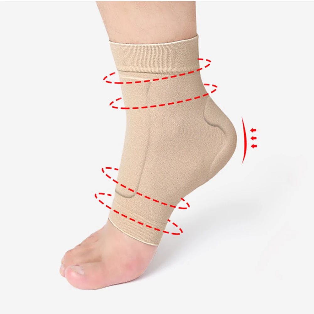 Heel protectors Achilles Tendon Heel Protector Compression Padded Sleeve Socks Bursitis Tendonitis Tenderness 1 Pair