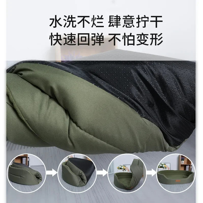 Dog Pet Beds Square Dog Bed For Large Dogs Size Sofa Beds Waterproof Pet Bed Inner Pad Washable Kennel