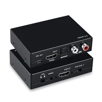 HDMI-Compatible 2.0 Audio Extractor 4K 60Hz Support 5.1Ch Audio ARC Switch Selector with SPDIF R/L 3.5mm Jack for PS5 TV Laptop