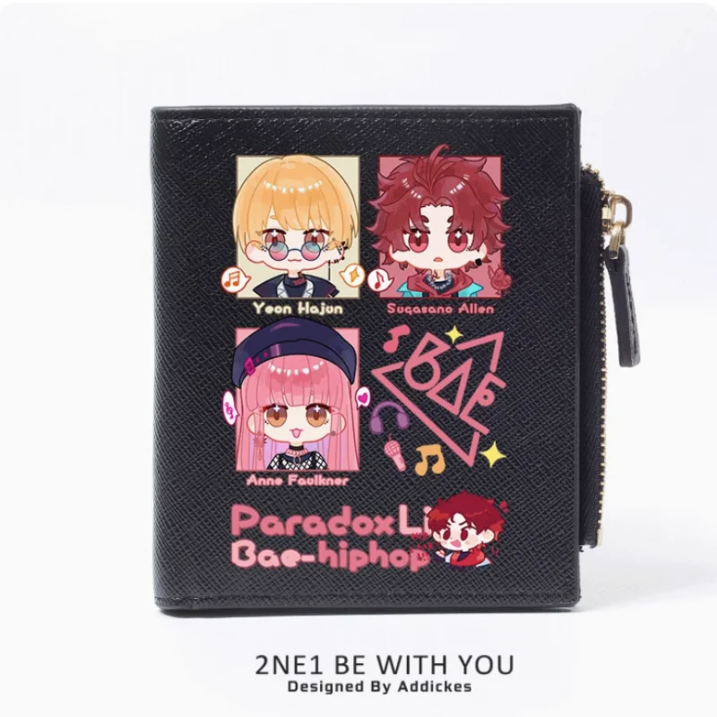 Anime Paradox Live Yon Hajun An Fōkunā Zipper Wallet Fold Bag Multi Card  Coin Pocket Holder Fashion Kids Wallets Gift