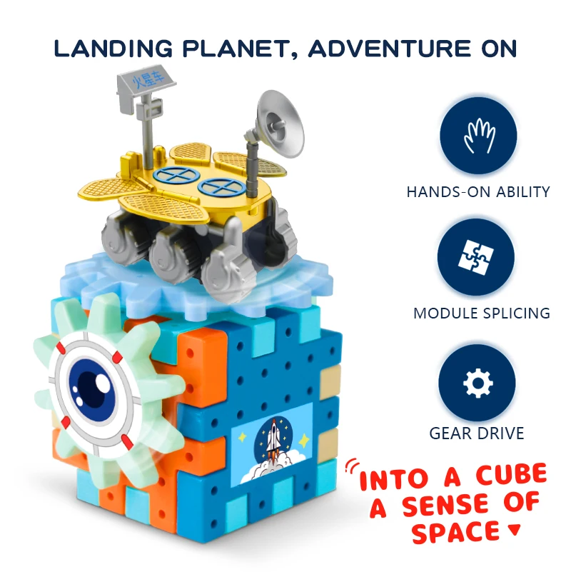 Large Particle Building Blocks Dinosaur Windmill Gear Building Blocks Playground 2-in-1 Children's Electric Science and Educatio