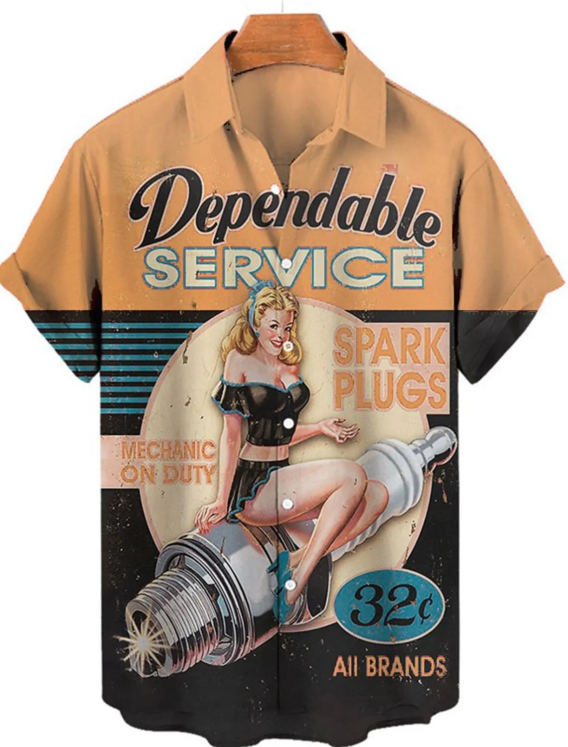 Vintage Men's Shirt Sexy Girl 3D Print Men's Clothing Oversized Summer 2024 New Travel Hawaii Beach Hawaiian Harajuku Shirt