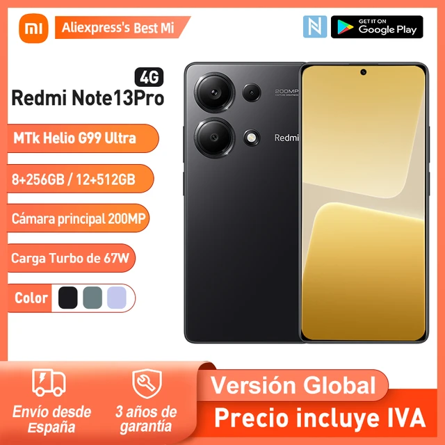 Xiaomi Redmi Note 13 Pro 4G 8+256GB Helio G99 Ultra 6.67 AMOLED Display  120Hz 200MP Camera 67W Fast Charging - AliExpress