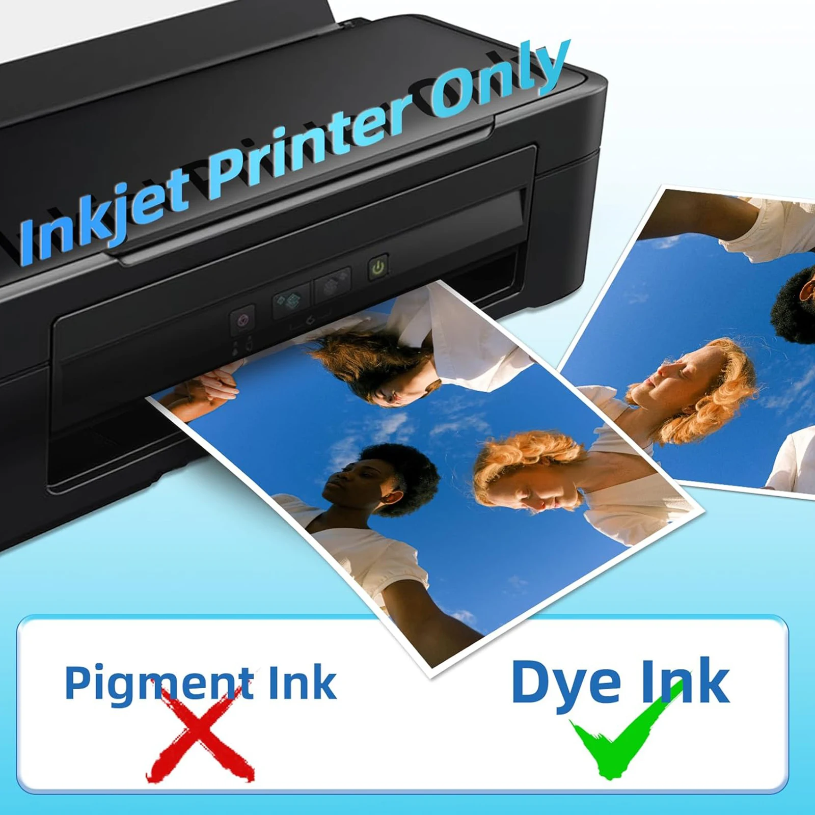 20 Sheets A4 Glossy Inkjet Paper 8.3x11.7 Inches Compatible with Inkjet Printer Use DYE INK 180gsm photo paper photo printing paper