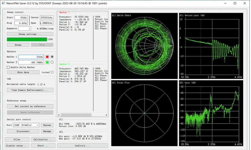 HTOOL SV6301A 6.3GHz Handheld Vector Network Analyzer VNA S11 50dB S21 75dB 8GB Storage English Russian Menu software provided