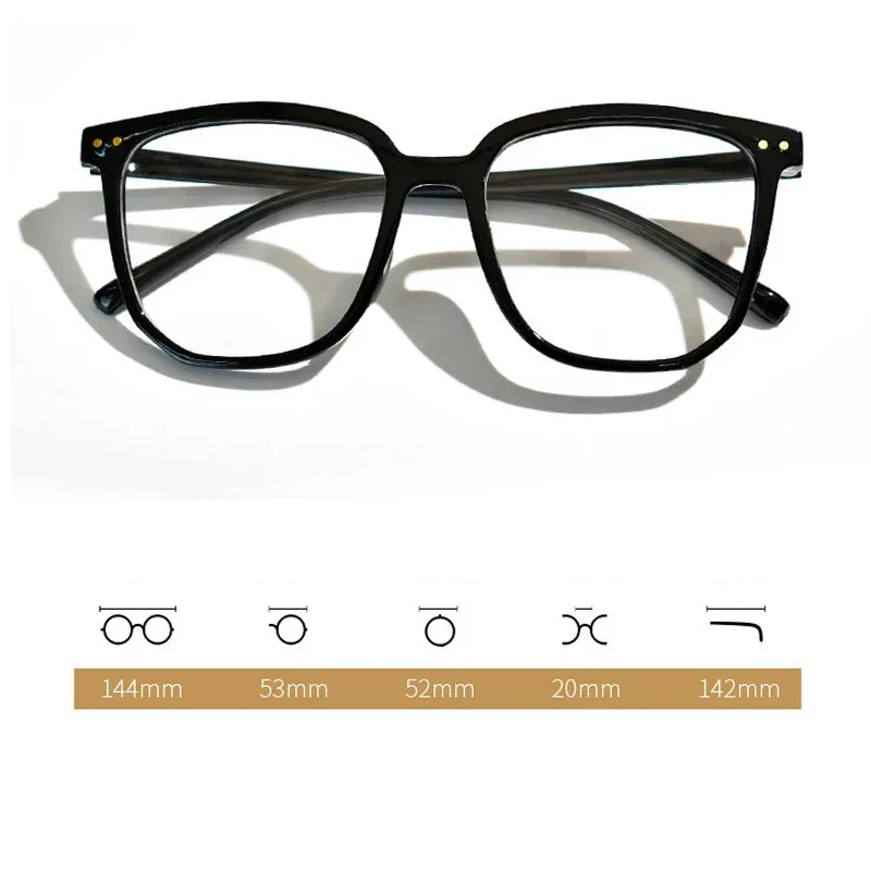 Women Stylish Oversized Reading Glasses Unisex Large Frame HD Lens Eyeglasses New Fashion Square Far Sight Eyewear for Female 6