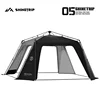 Shinetrip Waterproof Tent Tent Beach Family Black/Green Sunshade Camping Party Sunburn Protection One-touch 8-10 Persons UPF50+