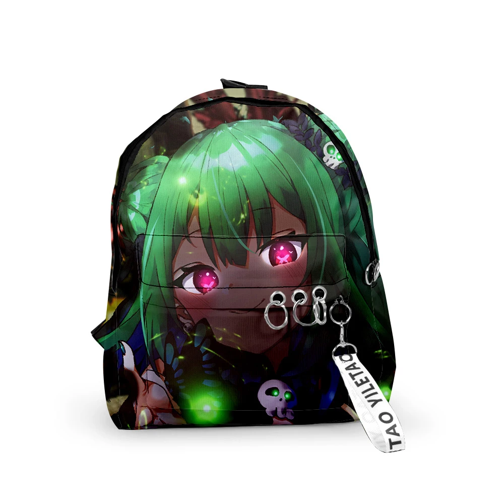 Classic Hololive Uruha Rushia Backpacks Boys/Girls pupil School Bags 3D Print Keychains Oxford Waterproof Cute Small Backpacks