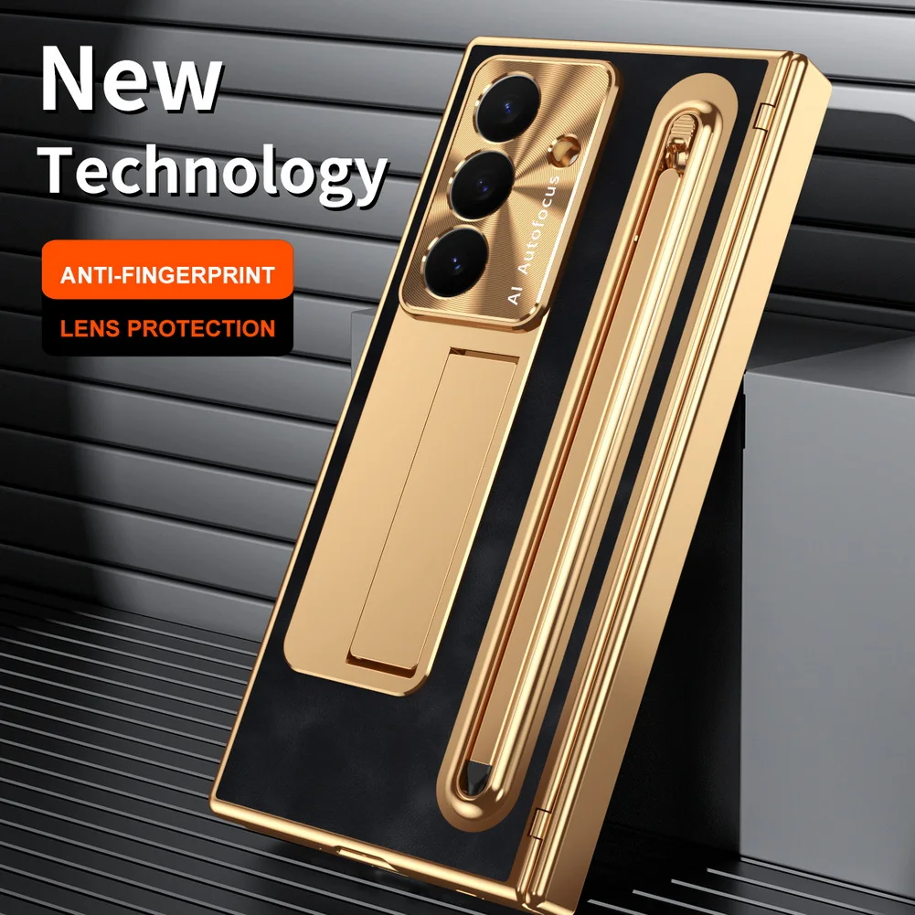 Tempered Glass Case For Samsung Galaxy Z Fold With Stylus Holder_voghion.com