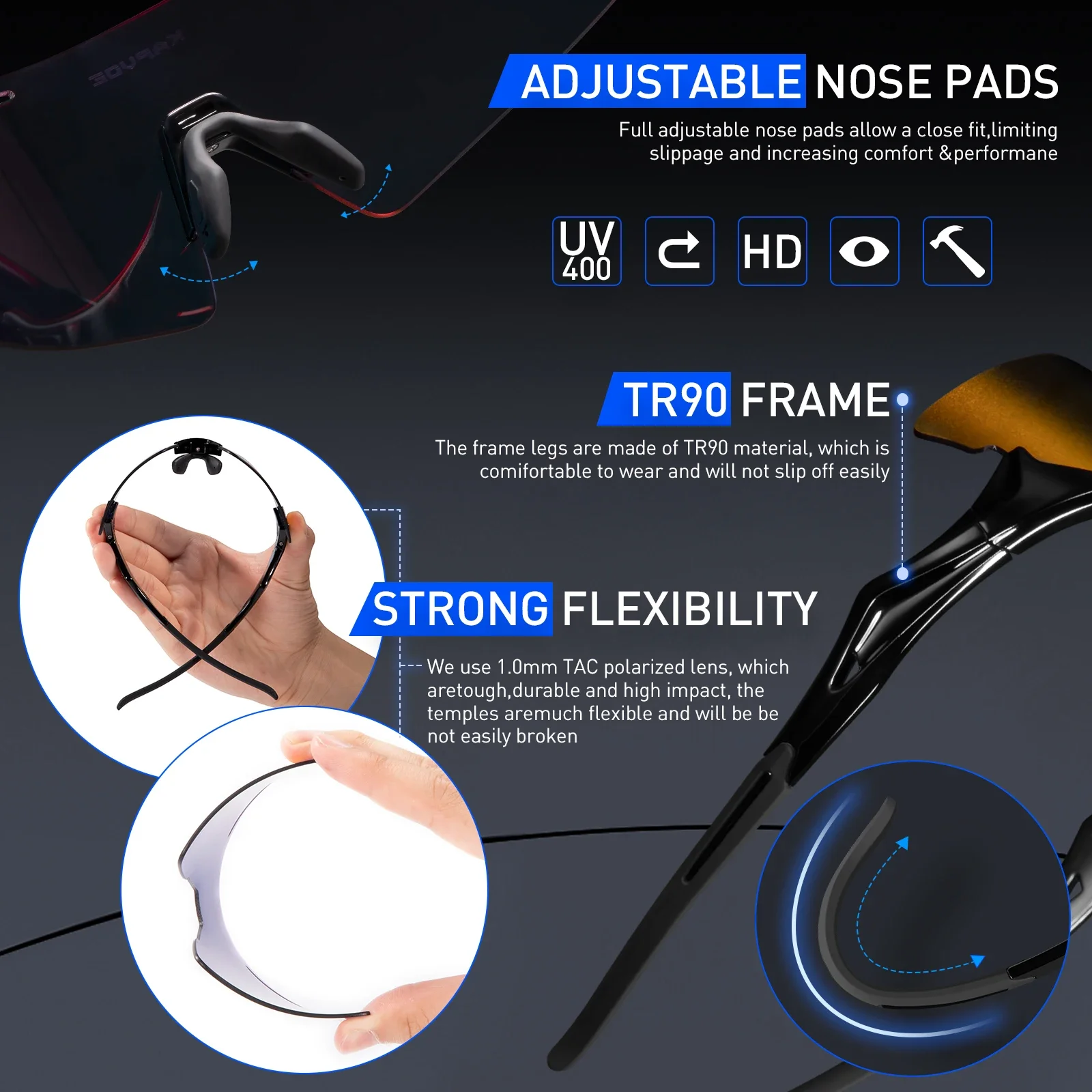 Cycling Sunglasses Cycling Glasses Sun Glasses Bicycle Glasses Sports Glasses Sport Sunglasses Outdoor Men Women Cycling Glasses UV400 MTB Bike Fishing