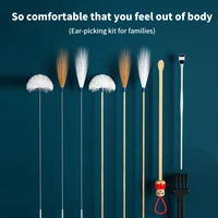 10pcs/Set Ear Picking Tool Goose Feather Earpick Stick Wax Remover Professional Ear Digging Tool Health Care Ear Cleaner 2