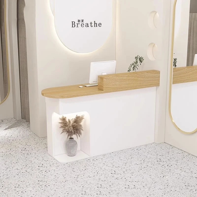 shelves drawers Reception Desks beauty aesthetic design economic Reception Desks clothes store comptoir caisse office furniture