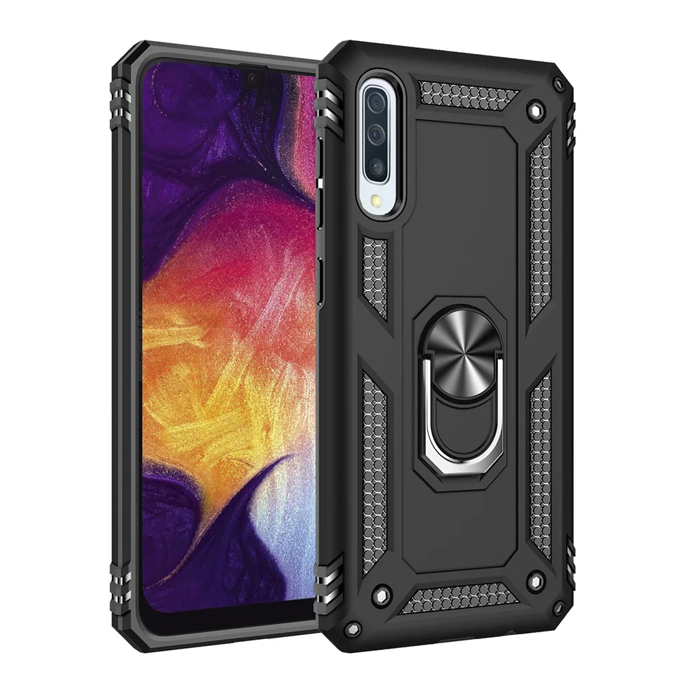 Case Cover for Samsung Galaxy A30s Armor Rugged Military Shockproof Magnet Car Holder Ring Case
