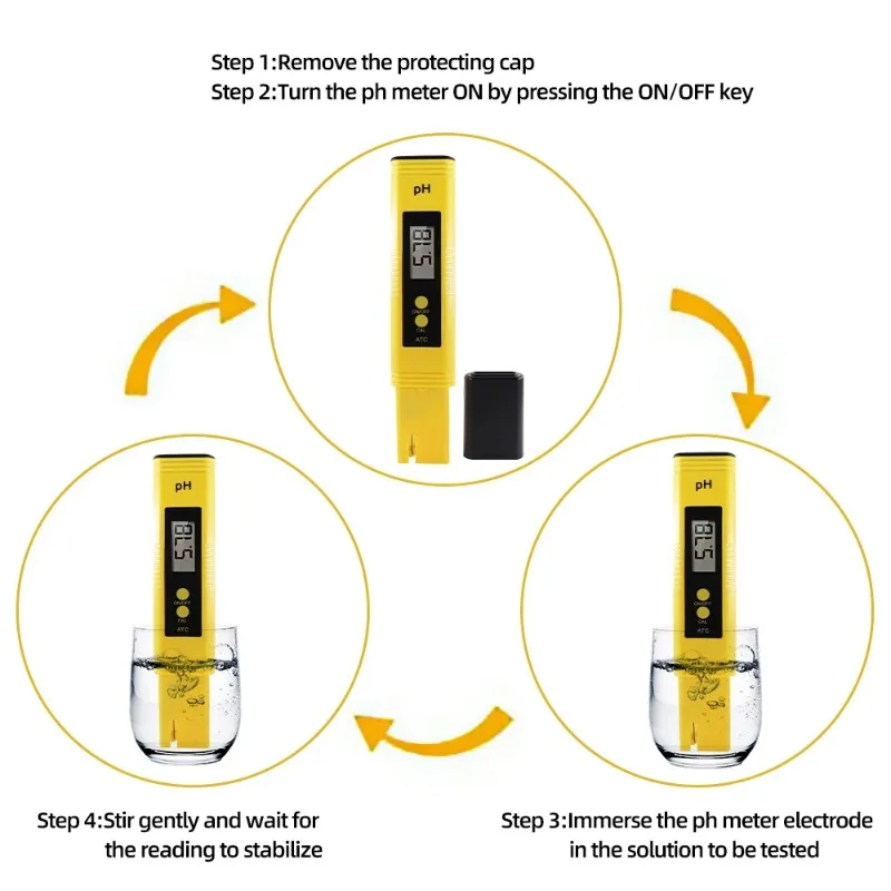 Water Quality Detector Water Tester PH Meter 0.01 With Measurement Range 3 in 1 PH tester Water Meter TDS EC Temperature