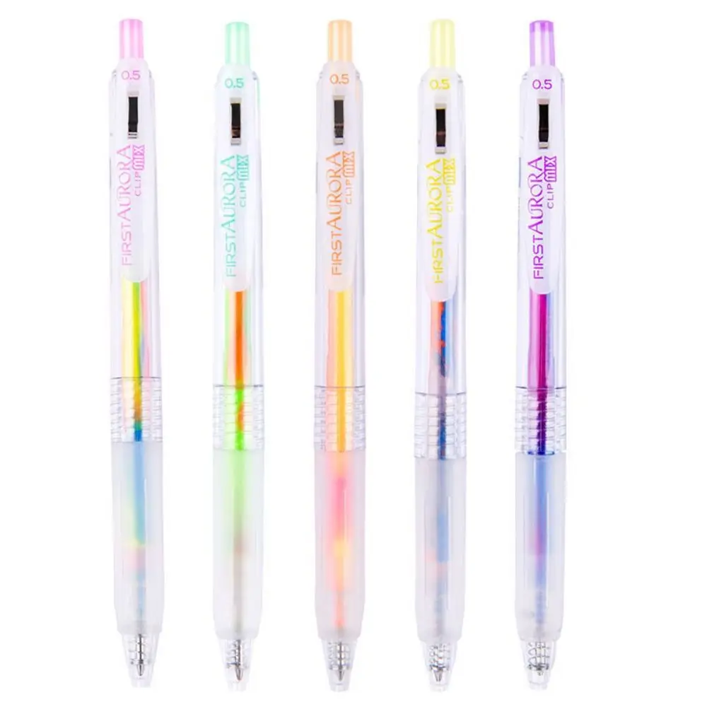 Office Supplies Colourful Album Scrapbooking Rainbow Neutral Pen Keypoints Marker Writing Drawing Pen Press Gradient Gel Pen