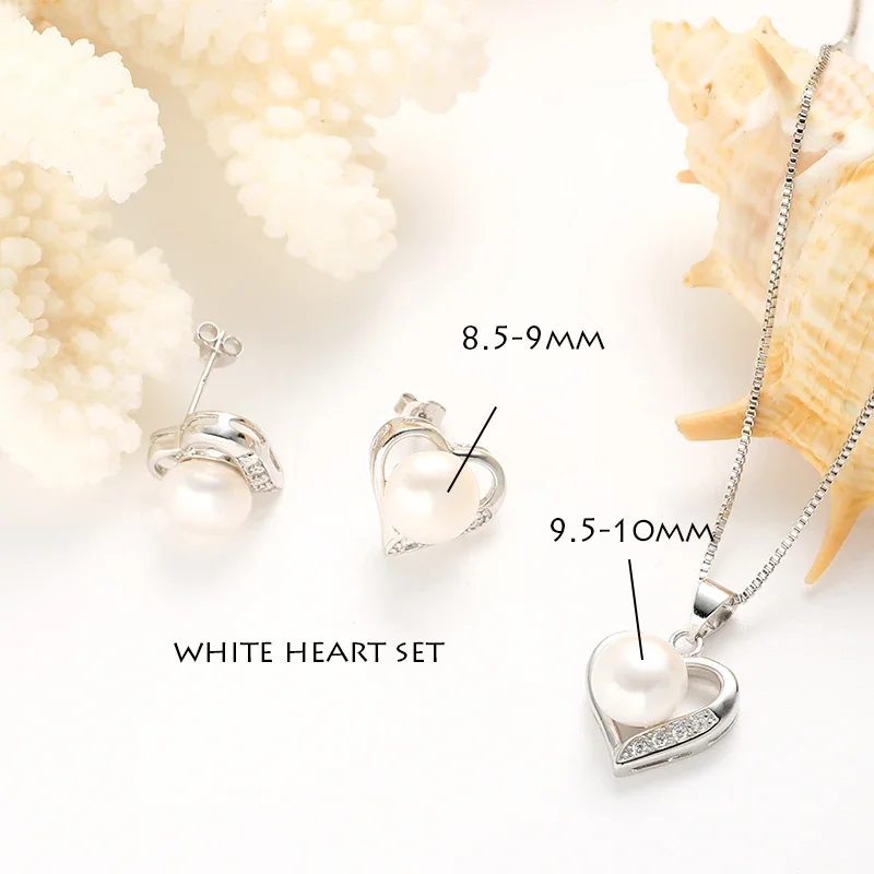 silver jewelry Dainashi Romantic Heart Sterling Silver Jewelry Pendant Necklace & Earring For Women Girl Friend Wife Valentine's Day Gift