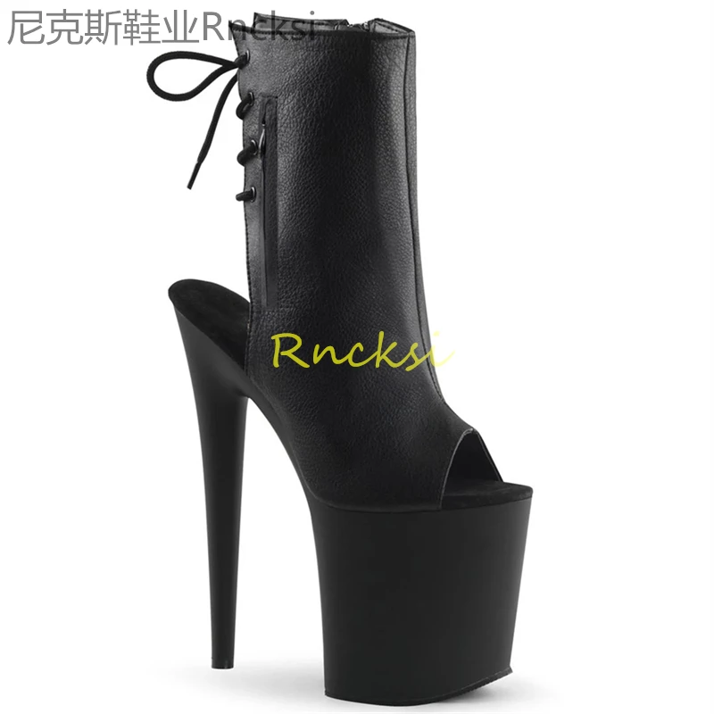 

20cm High-heeled sexy high-heeled shoes ultra-high-heeled fashion stiletto shoes low-heeled ladies boots