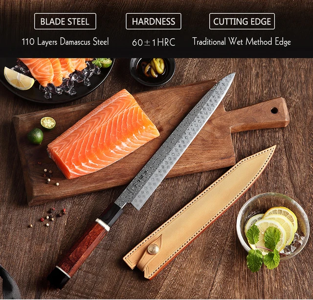 Couteau à saumon barrette réglable
