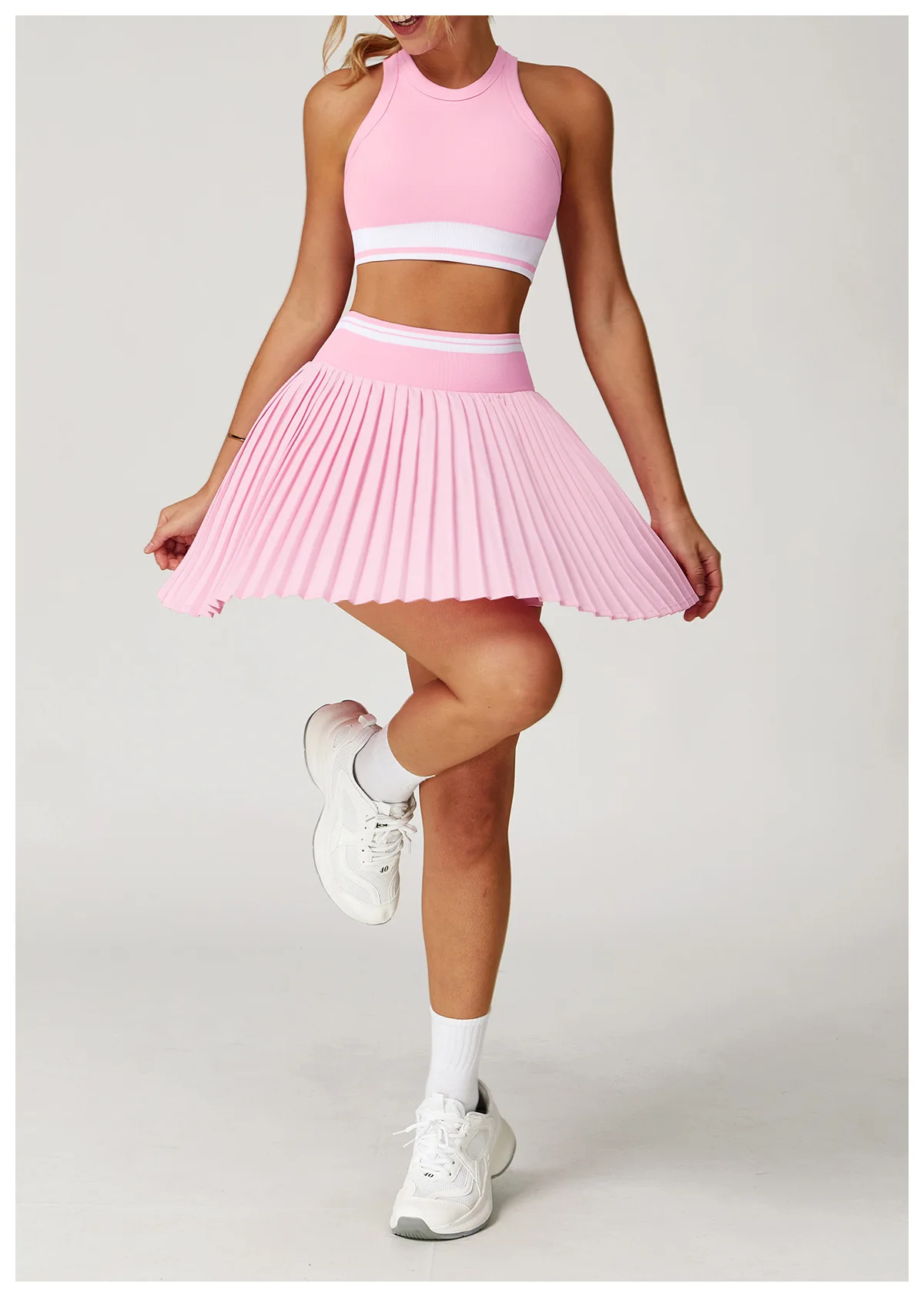 High Waist Yoga Sports Short Skirts Seamless Golf Tennis Skorts Women's Quick Drying Runing Fitness Workout Gym A-line Skirt 25 S43f454055b874aaea06749ff69a1a908Q