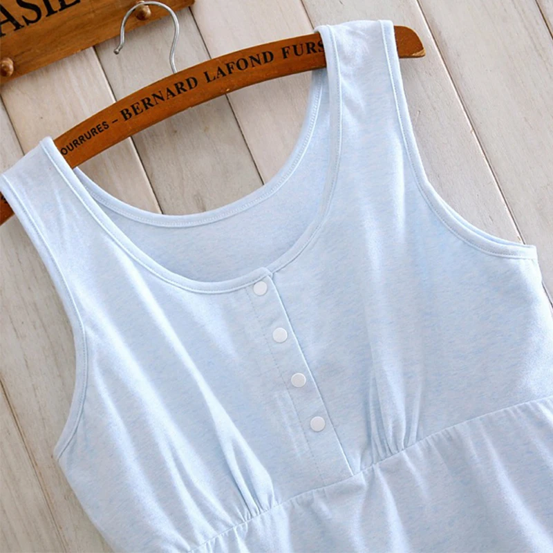 Maternity Breastfeeding Tank Top Cotton Nursing Vest Wirefree Pregnancy Women Lactation Sling Camisole T-shirt Feeding