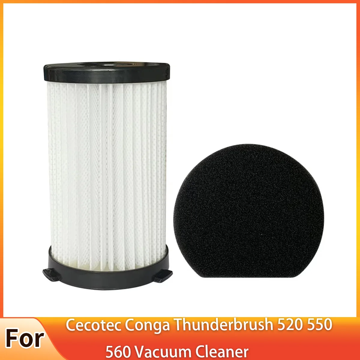 Filters and Sponges for Ariete Electric Broom handy force 2761 2759 RBT, Cecotec Conga Thunderbrush Vacuum Cleaner