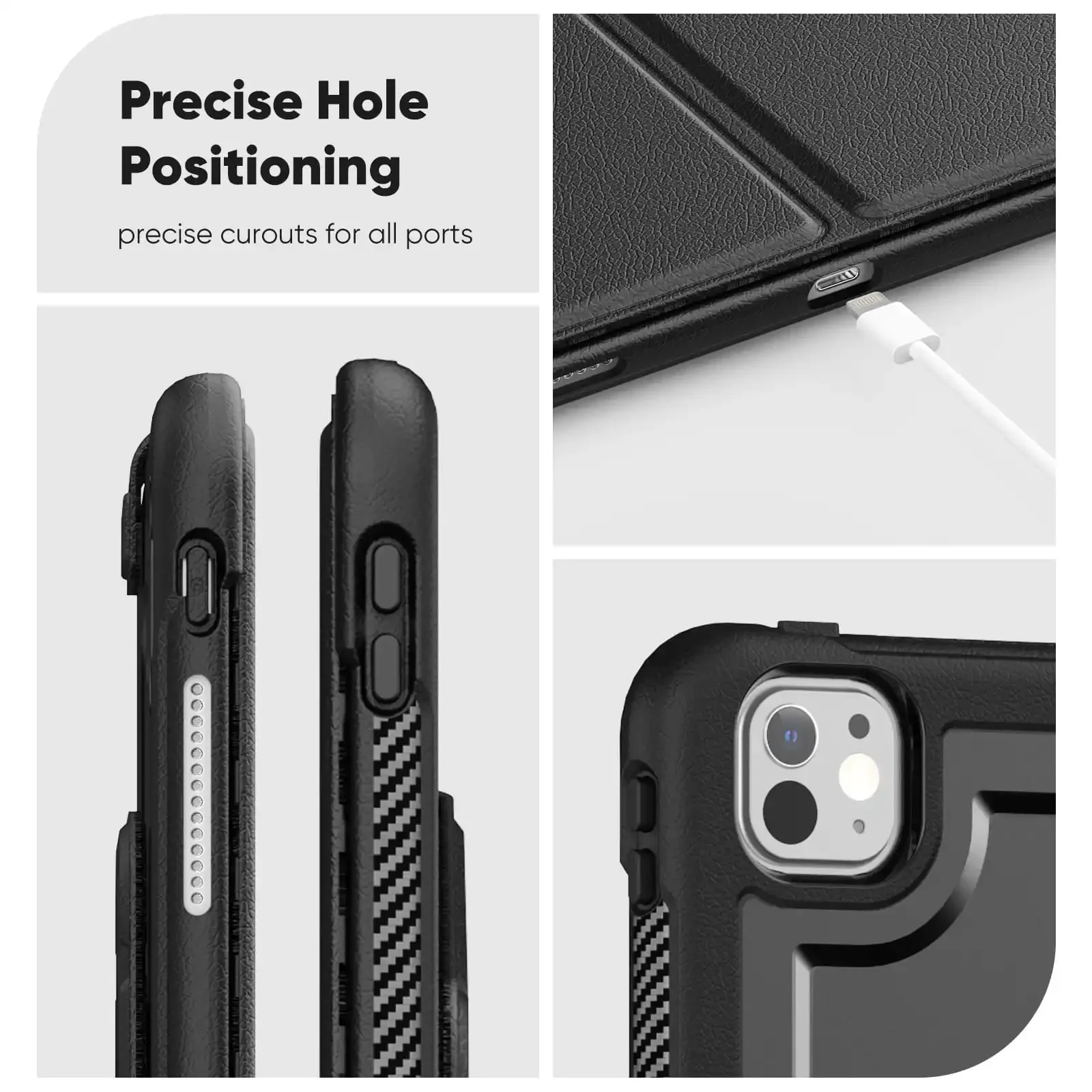 Premium Shockproof Leather Case with MagSafe and 360° Adjustable Stand, Business Flip Cover