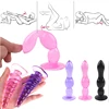 Silicone Anal Dildo No Vibrator Male Prostate Massager Anal Beads Plug G Spot Butt Plug Masturbation Anal Sex Toys for Couple 1