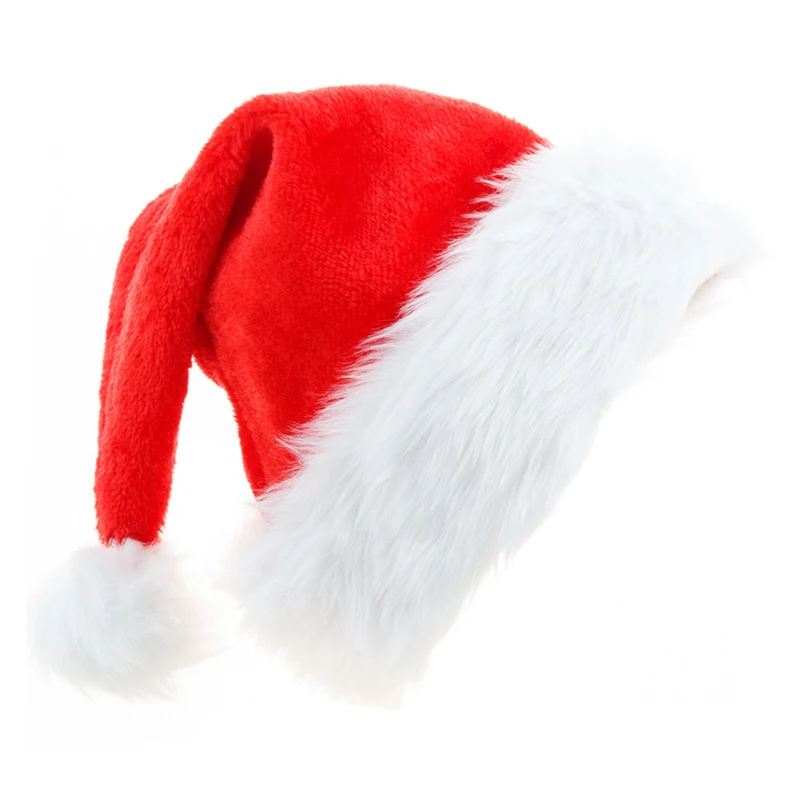 Santa Father Hat Adults Kids Christmas Hats Red White Polyester Xmas Fancy Dress Costume Hat Christmas Decoration Accessory