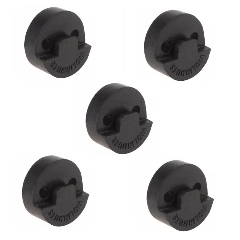 5pcs Professional Violin Parts Accessories 20 X 20mm Black Acoustic Round Rubber Violin Mute Fiddle Silencer