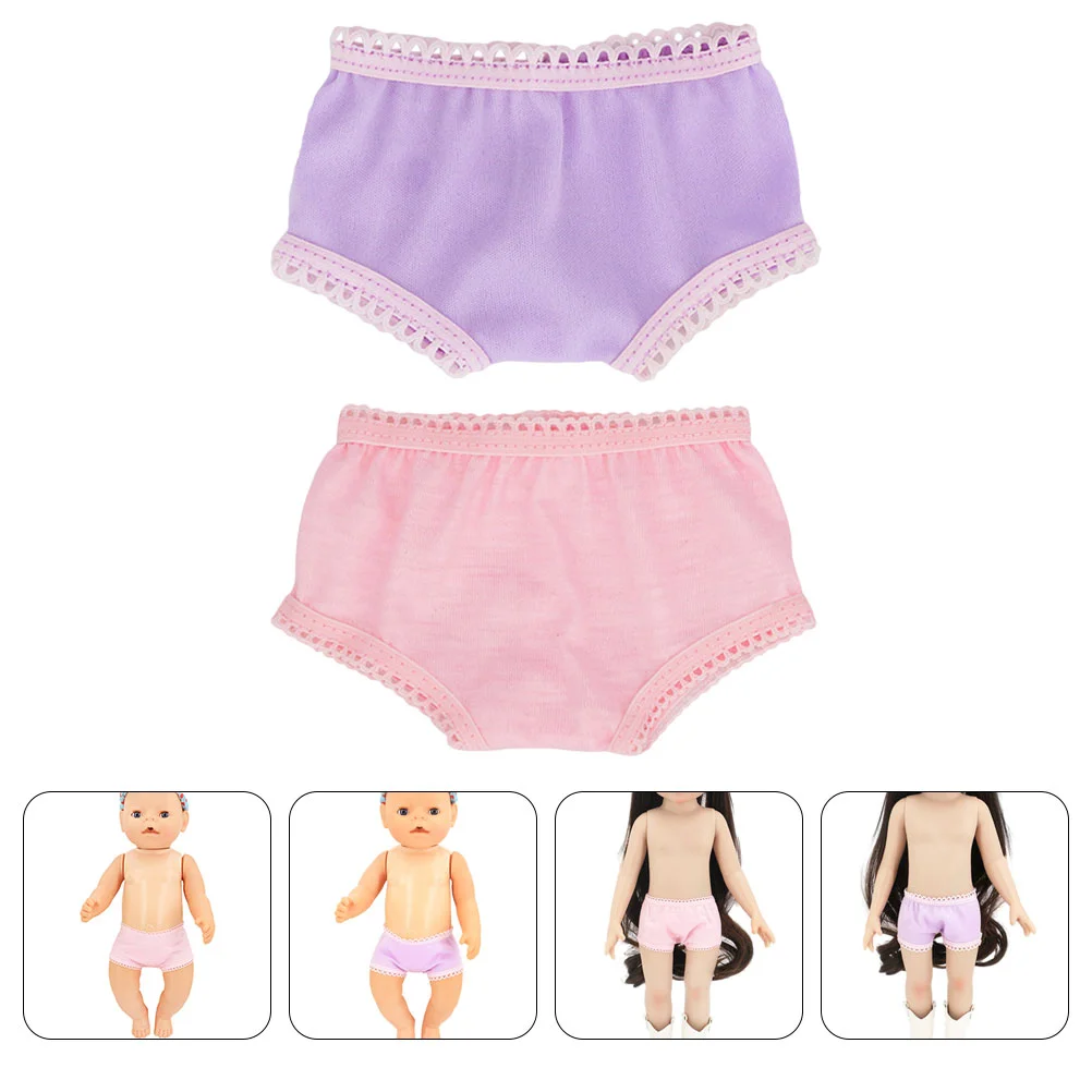 18 Inch Doll Underpants Fabrics Doll Underwear Cloth Doll Briefs America Girls Doll Diapers Doll Pretend Play Costume Clothes 24pcs apron hat set cosplay kitchen costume role pretend for boys girls toddler role play