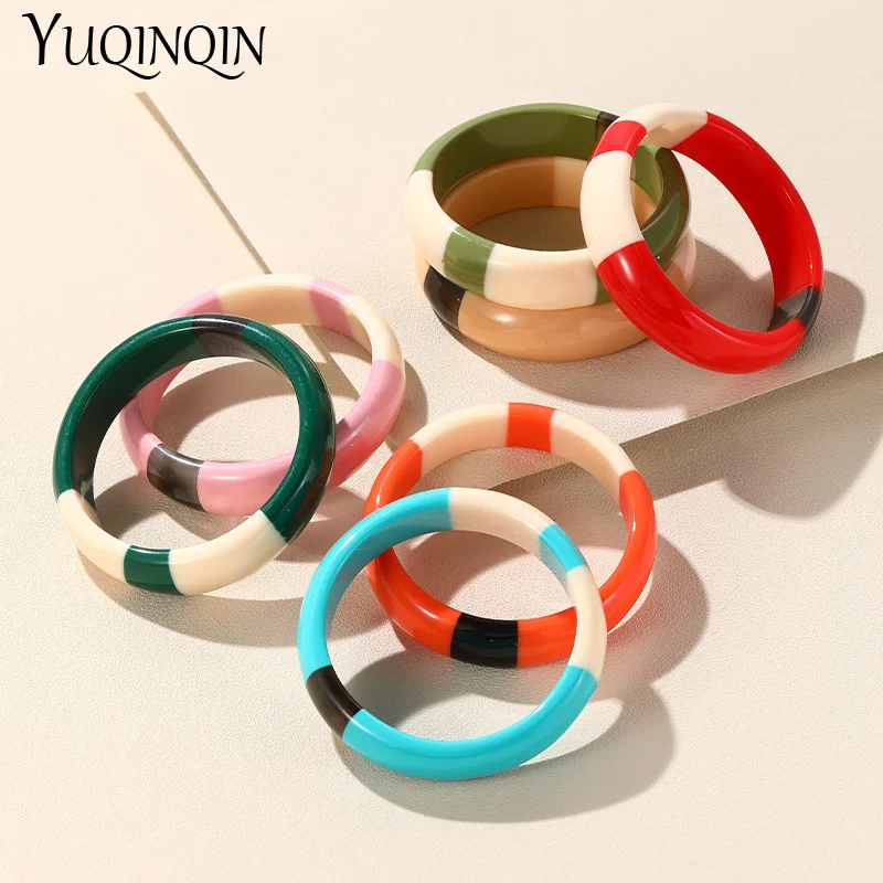 Moda in acciaio inox colorato geometrico ciondolo braccialetto di diamanti imper