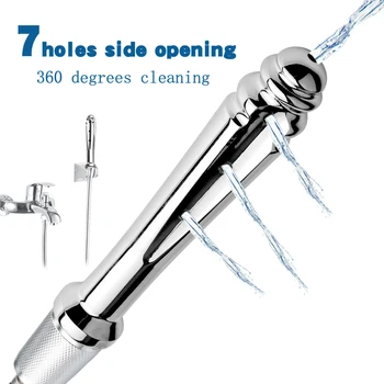 7 Holes Side Opening Enema Stainless Steel Anal Douche Shower Cleaning Enemator Metal Anal Cleaner Butt Plugs Tap Anal Sex Toys 2
