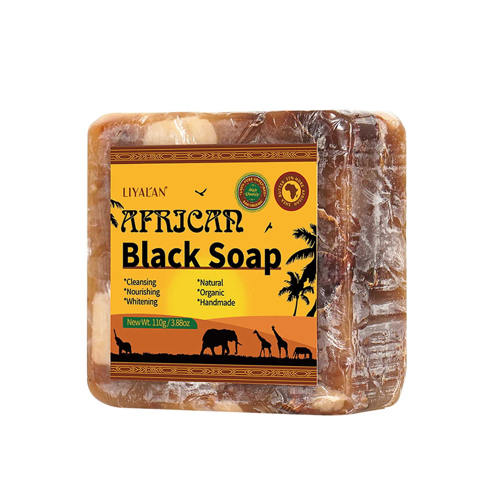 African Black Soap Raw Black Body Cleaning Bath Soap Essential Oil Handmade Soap 5