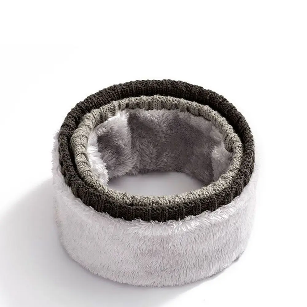Coldproof Knitted Ring Scarf Outdoor Gradient Color Warm Thicken Plush Scarf Wrap Neck Scarves Winter Accessories 6