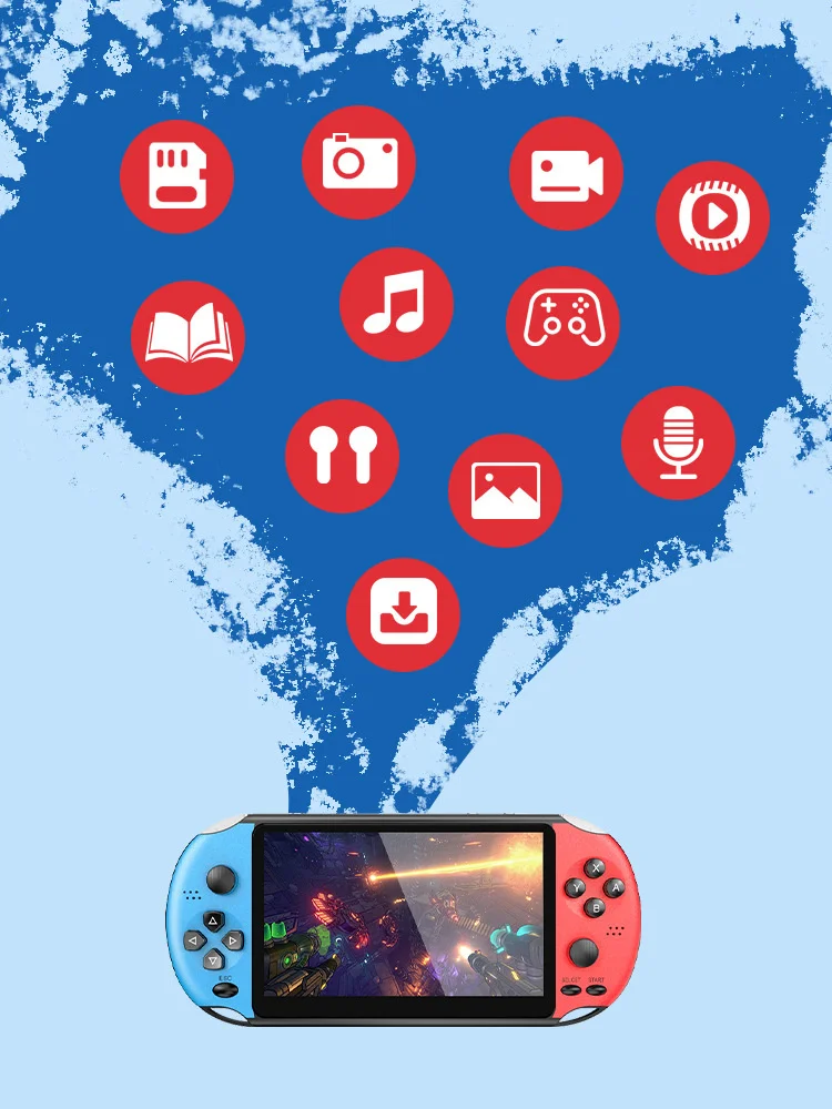 X1 / x9 / X12 handheld game console PSP nostalgic GBA / NES handheld game console 5-inch large screen handheld