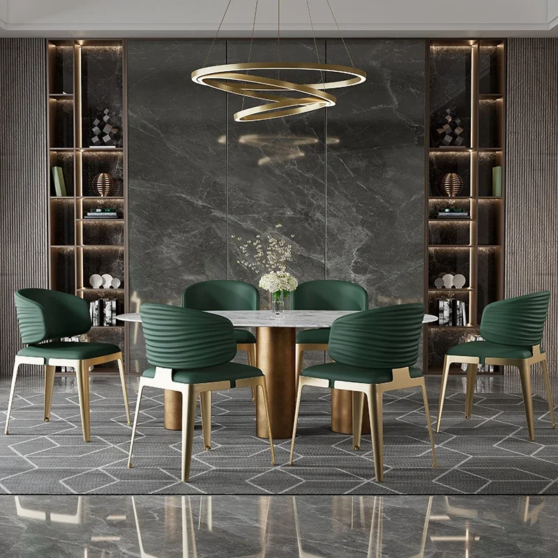 

Nordic Dining Chairs Modern Luxury Living Room Dining Chairs Throne Hotel Ergonomic Waiting Bedroom Muebles Balcony Furniture