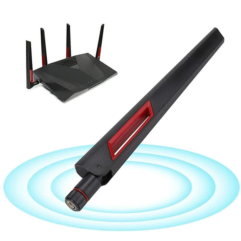 33S 가전제품, 고이득 라우터 안테나 SMA 8DBi 2.4G/5.8G 듀얼 밴드 안테나(검은색)