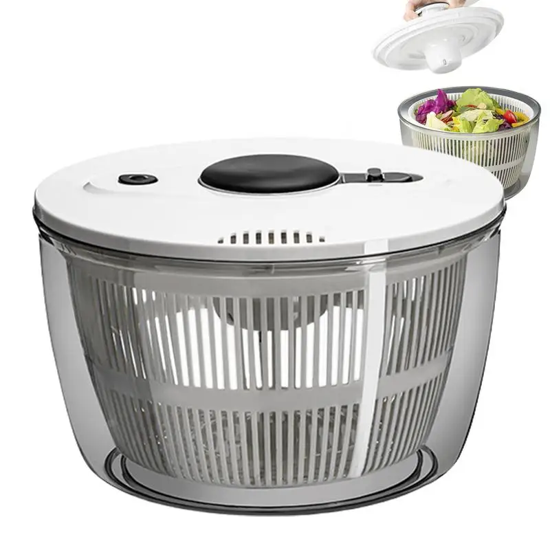 

Vegetables Dryer Salad Spinner Fruits Basket 3L/5L Manual Quick Drainage Fruit and Vegetable Spinner, Kitchen Gadgets for Cabb