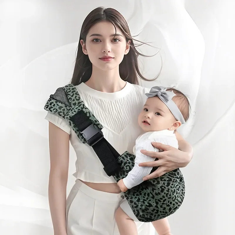 Retro Baby Going Out Carriers Safety Wide Shoulder Strap Carrier Portable Front Hug Type Back Baby Out for The Baby Waist Stool - 3