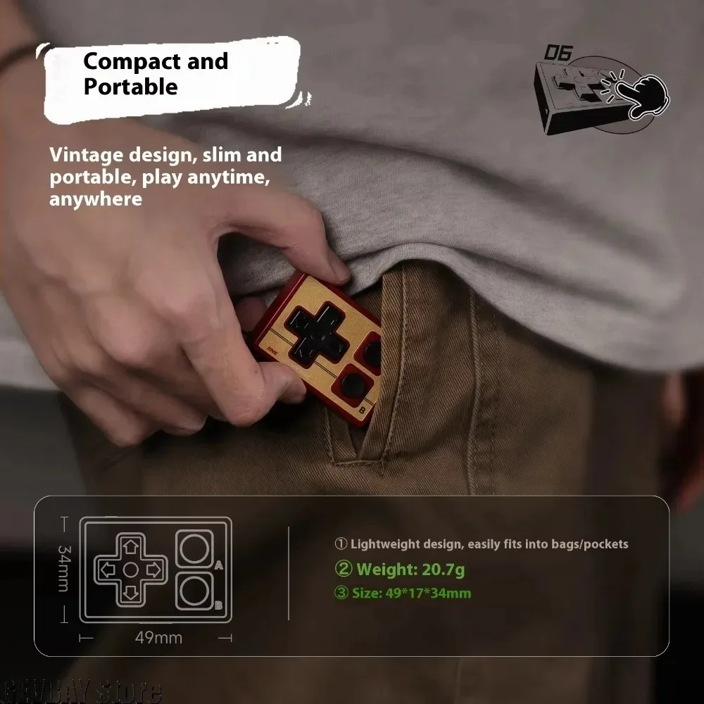 Wireless Portable Gamepad Controller - Bluetooth Multi-Function Joystick