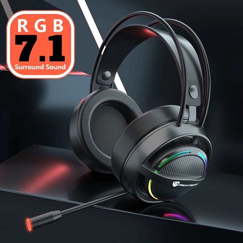 Gaming Headset with Microphone Switch for PS4 Wired Earphones 7.1 Surround Sound 3.5mm Computer Game Headphones PC Laptop Xbox