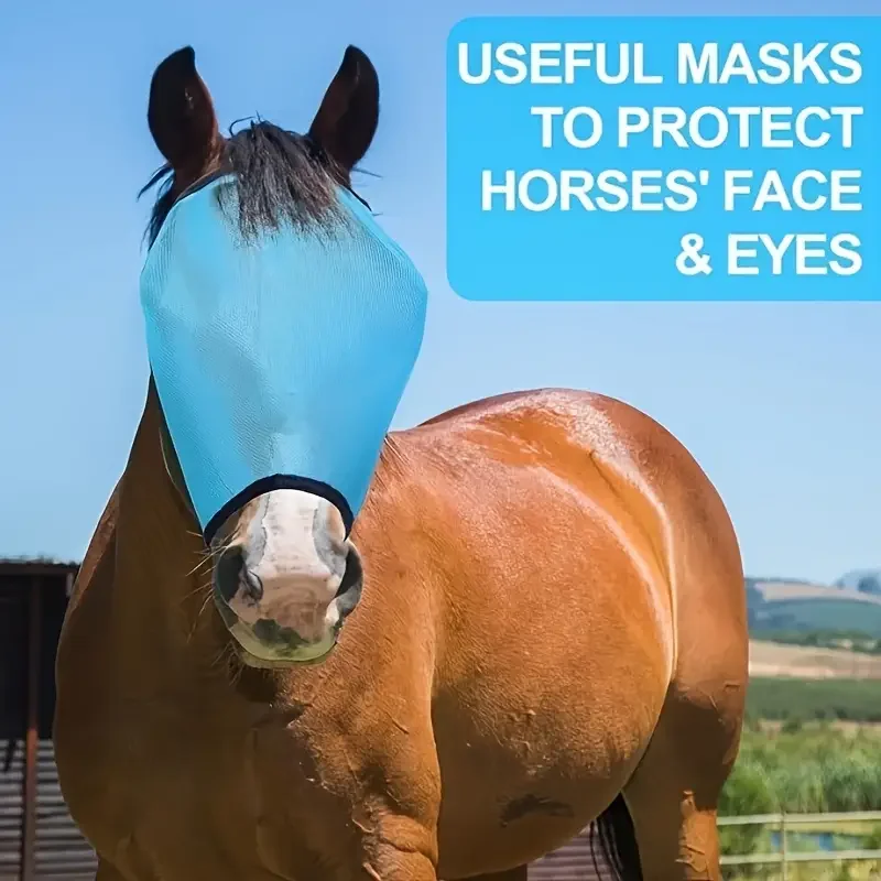 Mosquito and insect proof horsehead mask, breathable fabric, sun shading horsehead mask 2