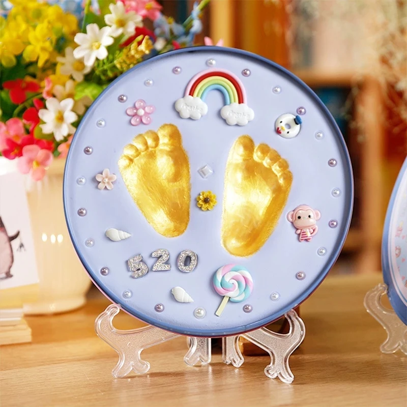 BabysHandFootPrintMakersBabiesHandFootImprintKitCastingToys