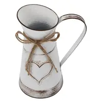 Vase Flower Metal Farmhouse Pitcher Jug Bucket Rustic Galvanized Decor Flowers For Milk Can Planter Chic Shabby Vintage Pot 2