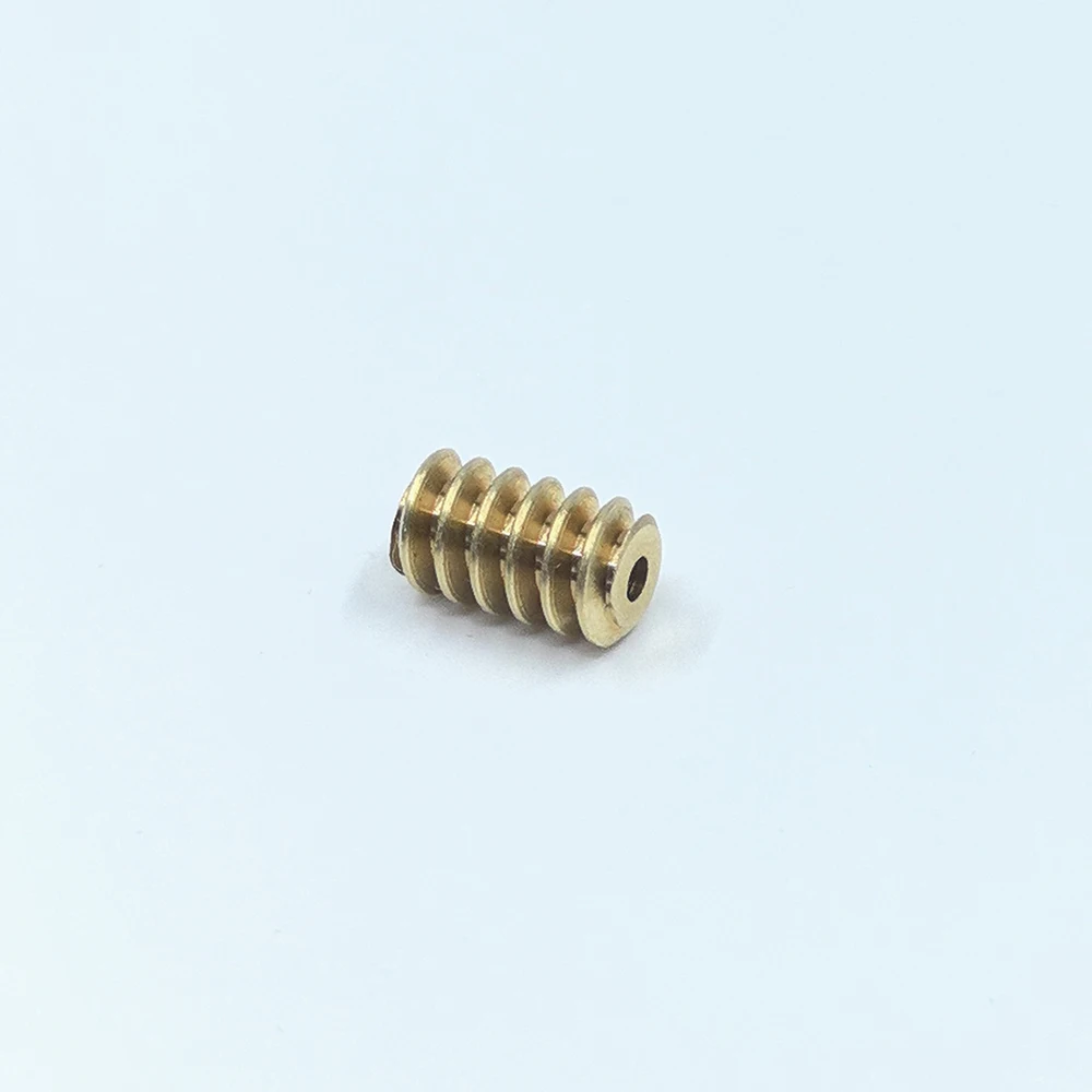 1PC 0.5M Modulus Aperture Hole Diameter 1.98mm 2.28mm 2.98mm Metal Copper worm Gear Transimission Gear 10mm length transmission gear