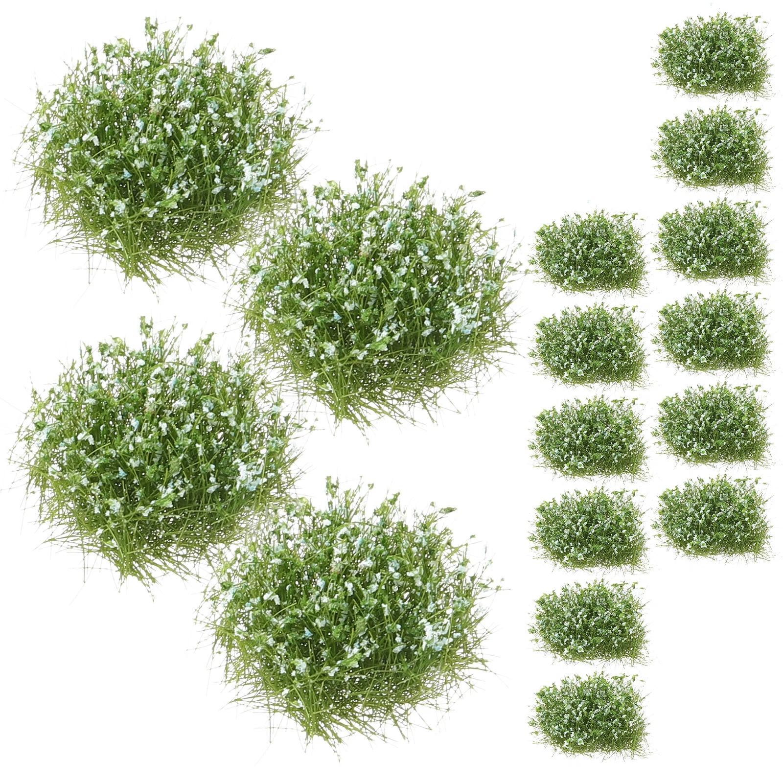 

25 Pcs Decorative Flower Sand Table Model Grass Micro Scene Models Plastic Fake