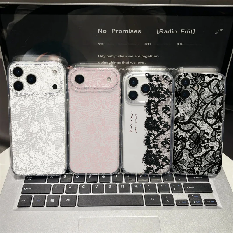 Elegant Vintage White Lace Floral Phone Case