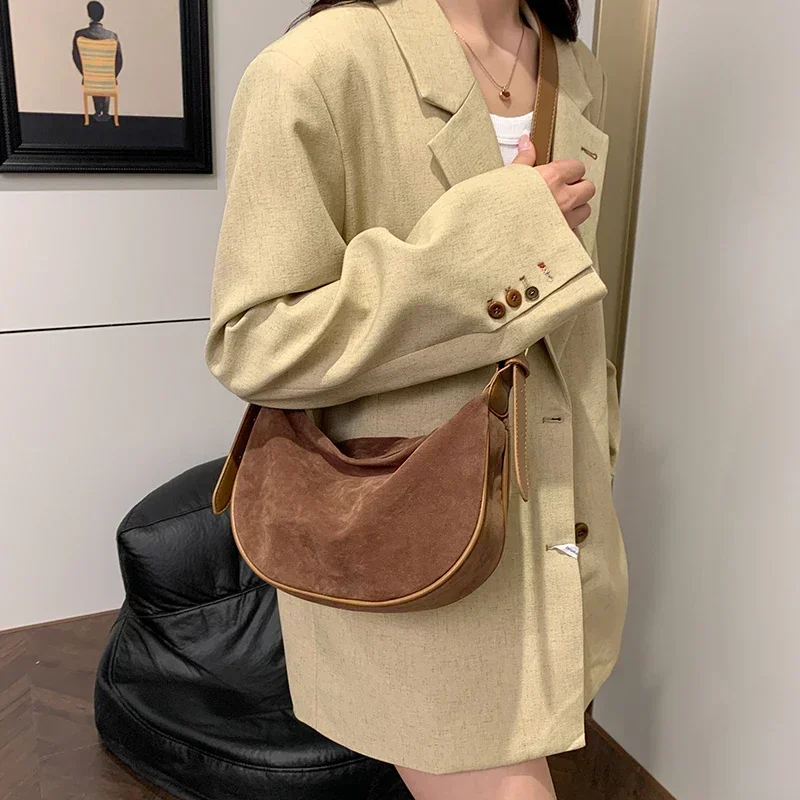 الجلد المدبوغ سستة حقائب كتف الصلبة التنقل حقائب ن...